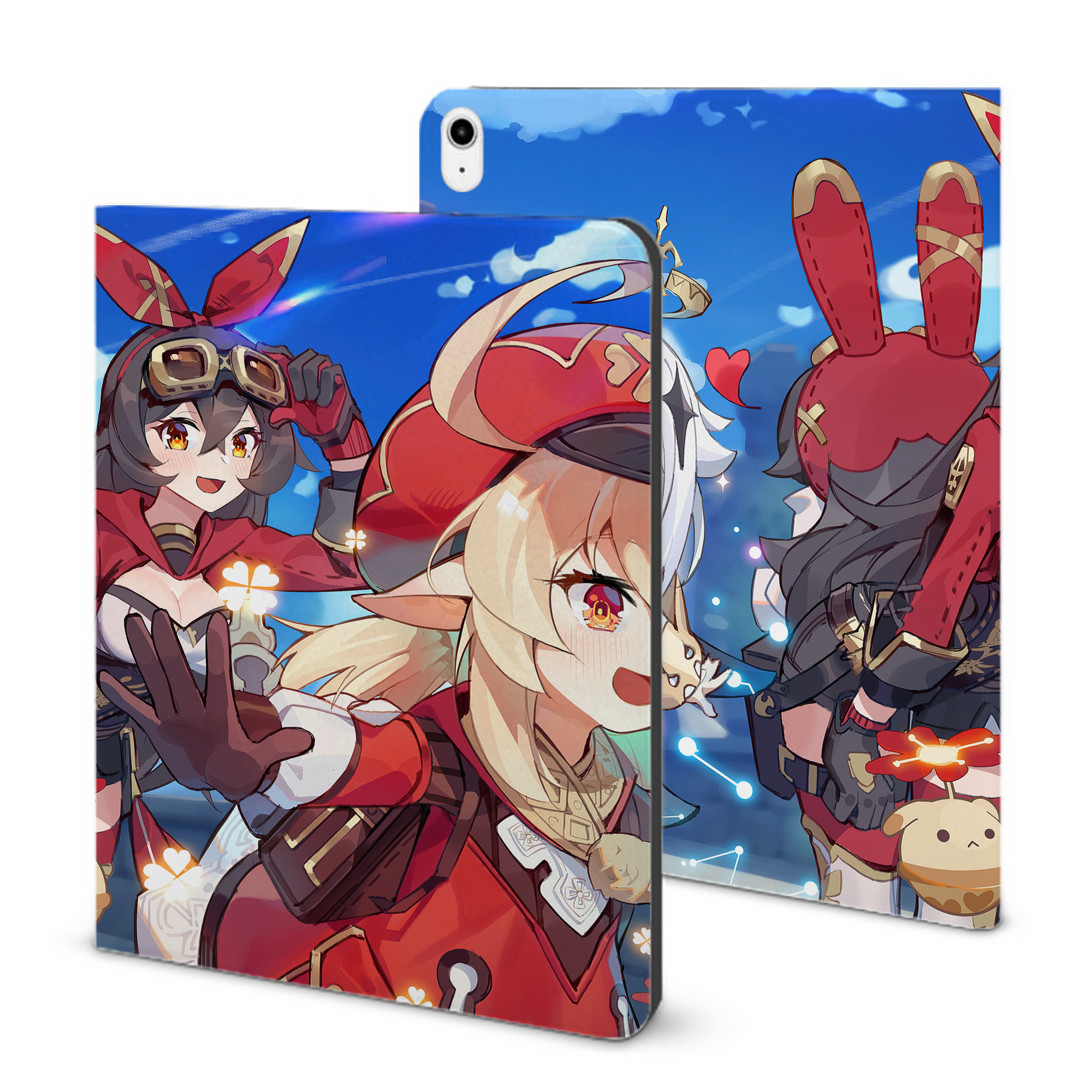 げんし神 genshin IPadケース ペンホルダー付き ブックスタイルデザイン